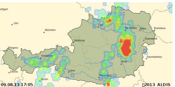 Unwetter überrollen Österreich