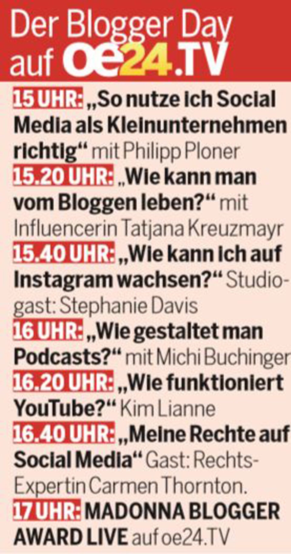 Star-Duell bei Blogger-Award