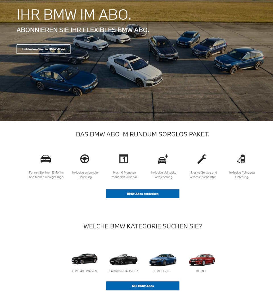 Jetzt gibt es BMW- und Mini-Modelle im Abo