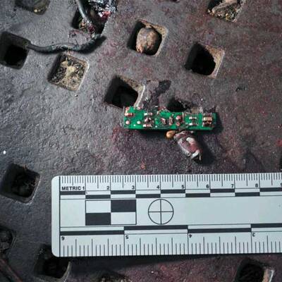 Reste der Bombe von Boston 