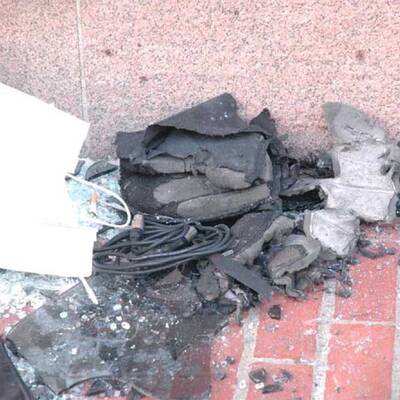 Reste der Bombe von Boston 