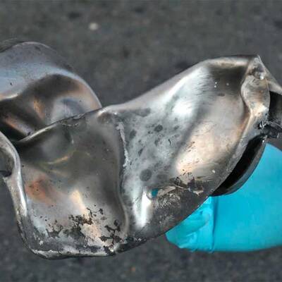 Reste der Bombe von Boston 