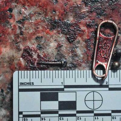 Reste der Bombe von Boston 