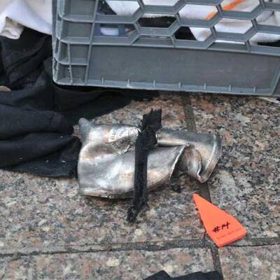 Reste der Bombe von Boston 