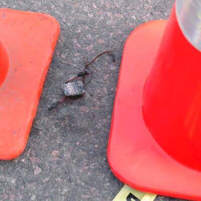 Reste der Bombe von Boston 