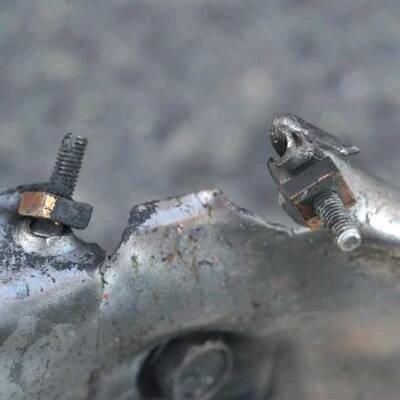 Reste der Bombe von Boston 