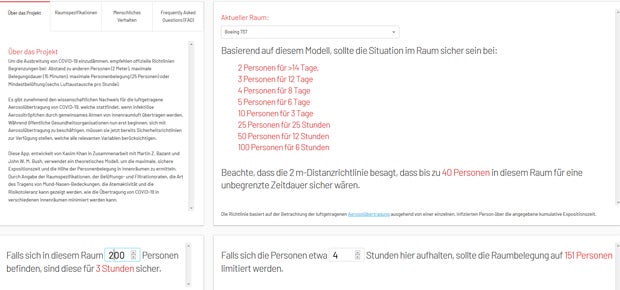 Geniales Tool zeigt, wie lange man in einem Raum sicher vor Corona ist