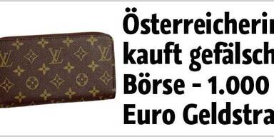 Falsche Vuitton-Börse kostet 1.000 Euro