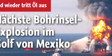 Ölbohrinsel im Golf von Mexiko explodiert