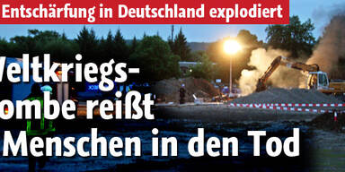 Weltkriegs-Bombe fordert 3 Menschenleben