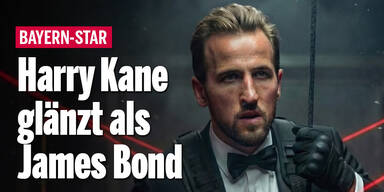 Harry Kane (32) glänzt als James Bond
