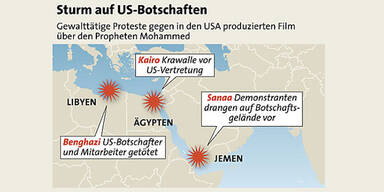Demonstranten stürmen US-Botschaft im Jemen