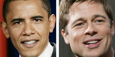 Obama ist mit Brad verwandt, Clinton mit Angelina