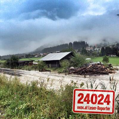 Hochwasser in Brixen im Thale 
