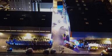 Brand im Ennshafen: Vier Arbeiter verletzt