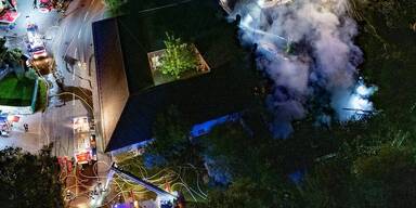 Sägewerk ging in Flammen auf