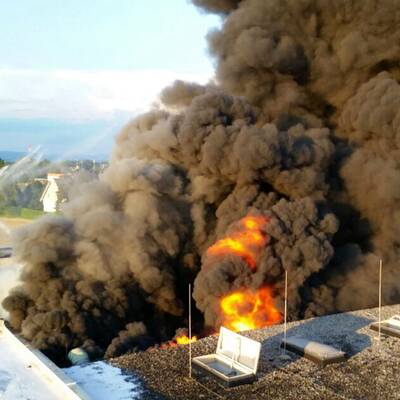 Großbrand bei Amstetten