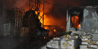 Großbrand in steirischem Baustofflager