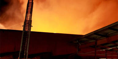 Großbrand bei Linz Textil