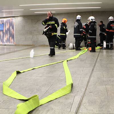 Feuerwehr-Einsatz in der U2