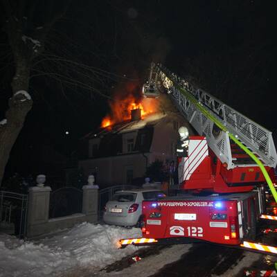 Einfamilienhaus in St. Pölten stand in Brand