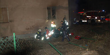 Abbruchhaus geriet in Vollbrand