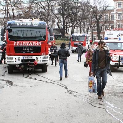 Feuerwehr-Einsatz in der U2