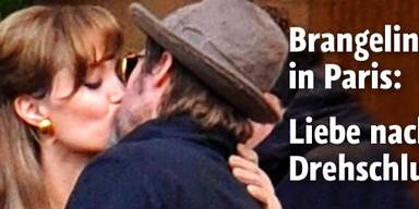 Brangelina in love: Küsse in Paris