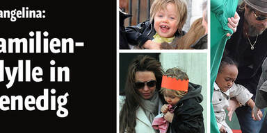 Brangelina: Mit der Gondel durch Venedig