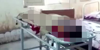 Mann erw&uuml;rgt Braut in der Hochzeitsnacht