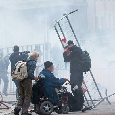 Demonstration am Brenner