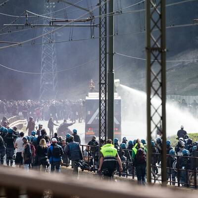 Demonstration am Brenner