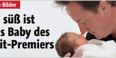 Briten-Premier Cameron erneut Vater