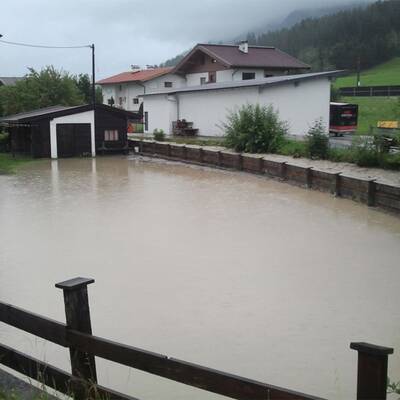 Hochwasser in Brixen im Thale 