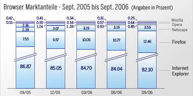 Internet Explorer auf Tiefststand
