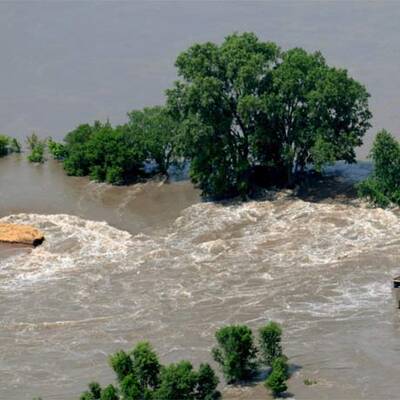 Die Deiche brechen am Mississippi