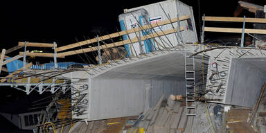 Neue Mur-Brücke stürzt bei Bau ein
