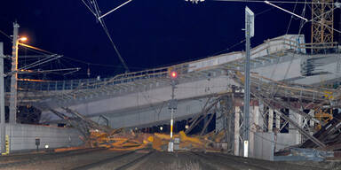 Neue Mur-Brücke stürzt bei Bau ein