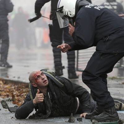 Nach einer Demo kam es zu schweren Ausschreitungen.