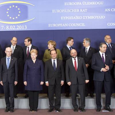 Die 27 Staats- und Regierungschefs verhandeln das EU-Budget.