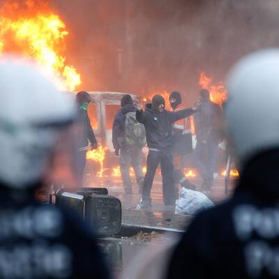Nach einer Demo kam es zu schweren Ausschreitungen.