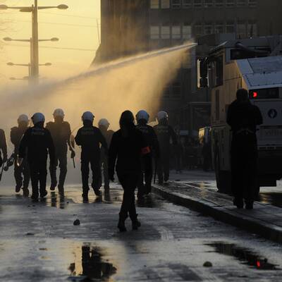 Nach einer Demo kam es zu schweren Ausschreitungen.