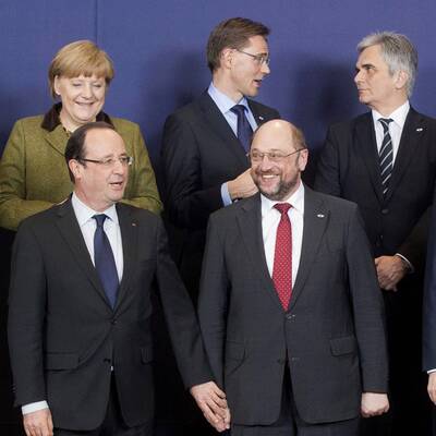 Die 27 Staats- und Regierungschefs verhandeln das EU-Budget.