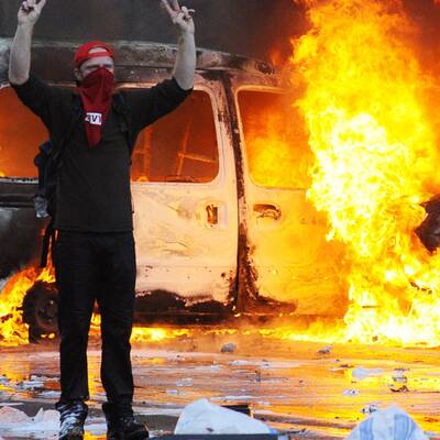 Nach einer Demo kam es zu schweren Ausschreitungen.