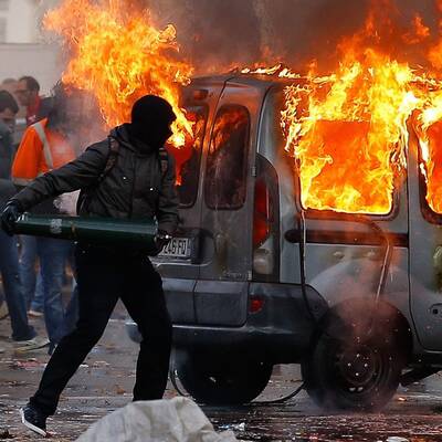Nach einer Demo kam es zu schweren Ausschreitungen.