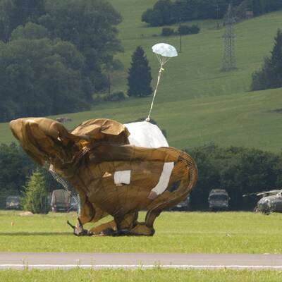 Schirme verheddert: Zwei Fallschirmspringer verletzt