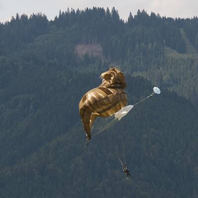 Schirme verheddert: Zwei Fallschirmspringer verletzt