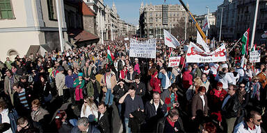 Demonstration in Budapest