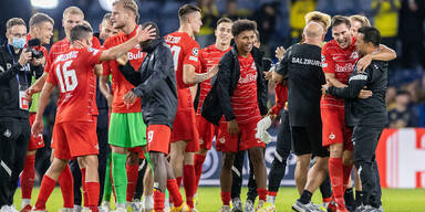Red Bull Salzburg jubeln über Champions League Teilnahme