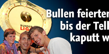 Meisterteller nach Bullen-Feier kaputt